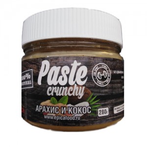 Paste Crunchy арахисовая паста с кокосом (280г)